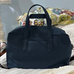 NWOT Away Dark Teal Leather Travel Duffel Computer Bag